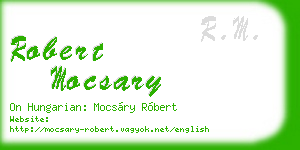robert mocsary business card